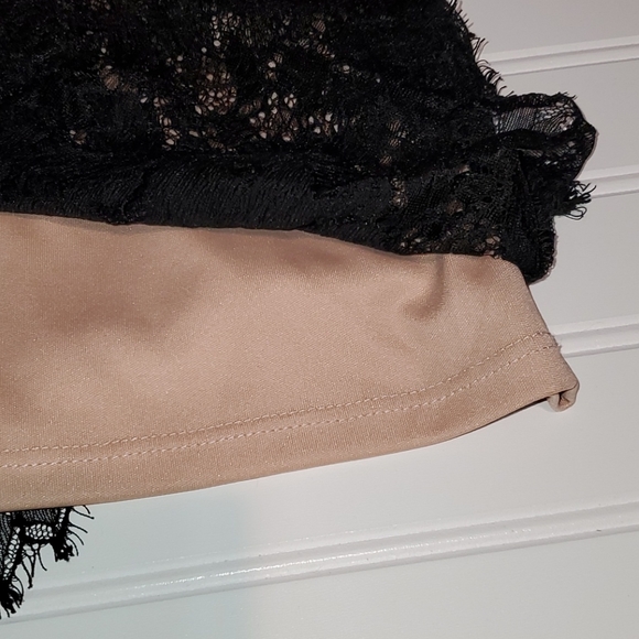 Jump Apparel Eyelash Fringed A-line Bodycon Dress - Black - Picture 8 of 10